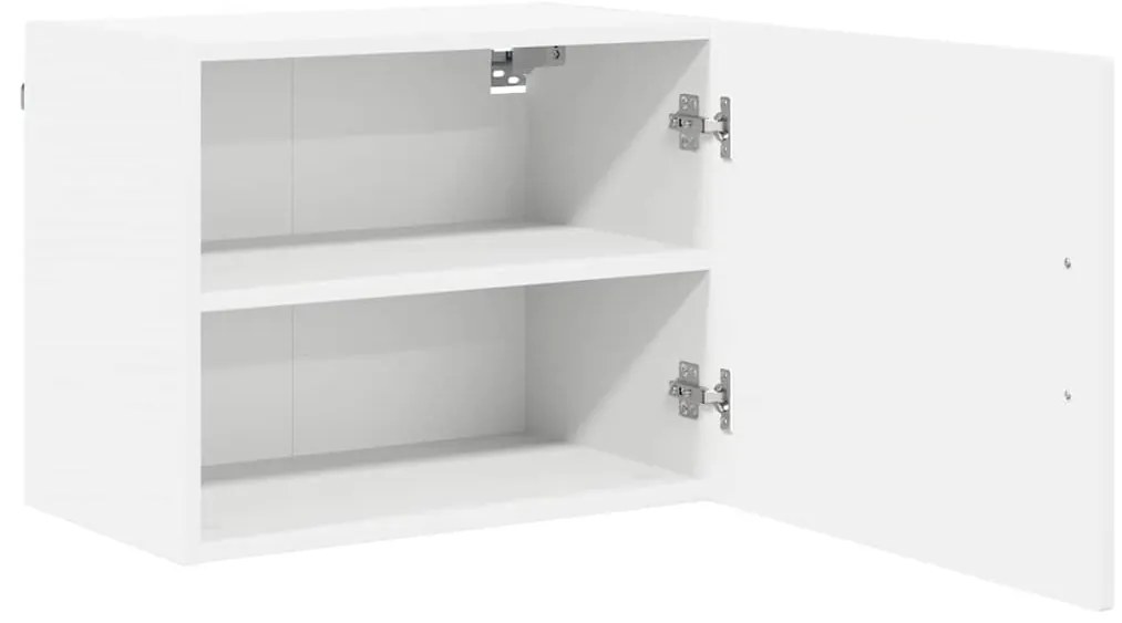 vidaXL Κρεμαστό ντουλάπι κουζίνας με ράφι Λευκό 50 x 31 x 40 εκ.