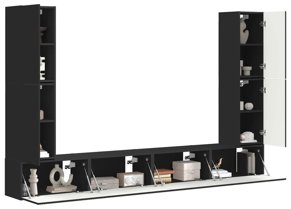 vidaXL 4 pcs Μαύρο