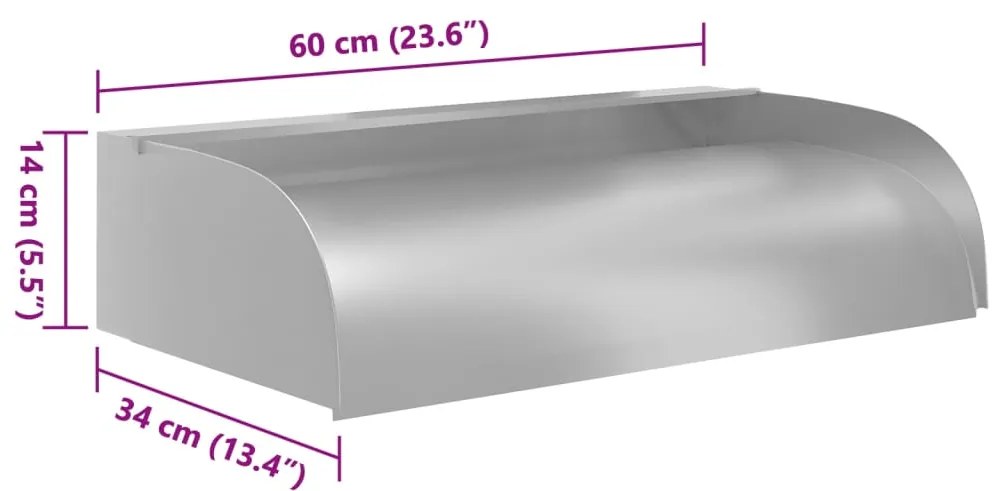 ΚΑΤΑΡΡΑΚΤΗΣ 60 X 34 X 14 ΕΚ. ΑΠΟ ΑΝΟΞΕΙΔΩΤΟ ΑΤΣΑΛΙ 304 ΜΕ LED 148878