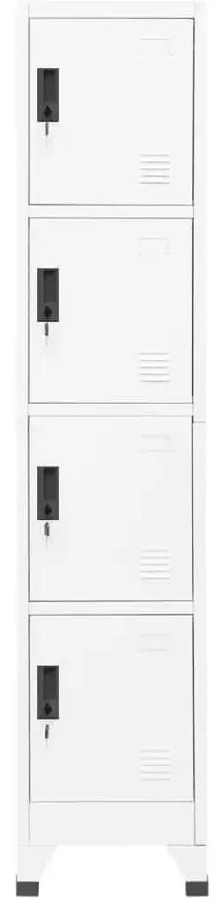 vidaXL Φοριαμός Λευκός 38 x 45 x 180 εκ. Ατσάλινος
