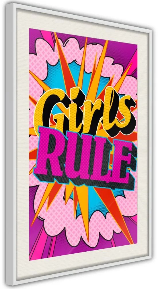 Αφίσα - Girls Rule (Colour) - 20x30 - Χρυσό - Χωρίς πασπαρτού