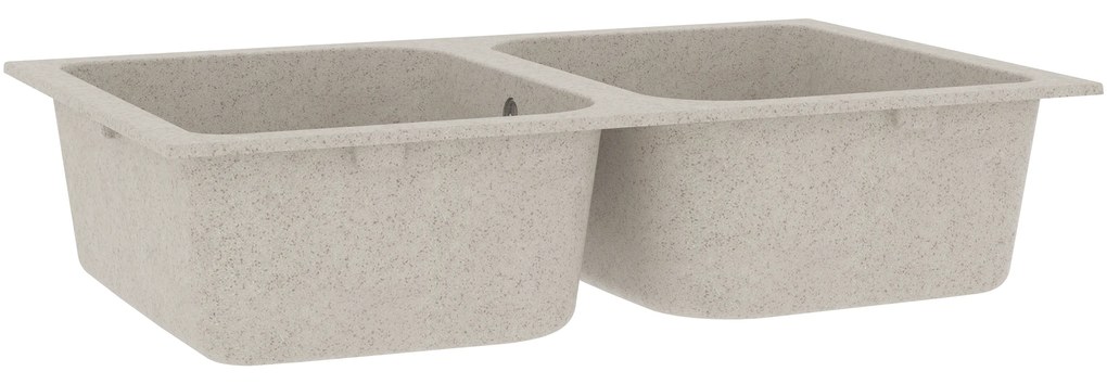 vidaXL νεροχύτης κουζίνας μπεζ 760x480x184 mm Γρανίτης