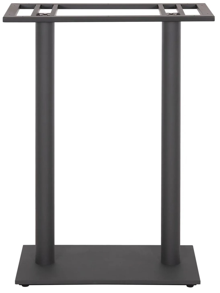Βάση Τραπεζιού Μπαρ C480.20 με Δύο πόδια - μεταλλική Γκρί 80x40x108Υ εκ. 80x40x108 εκ.