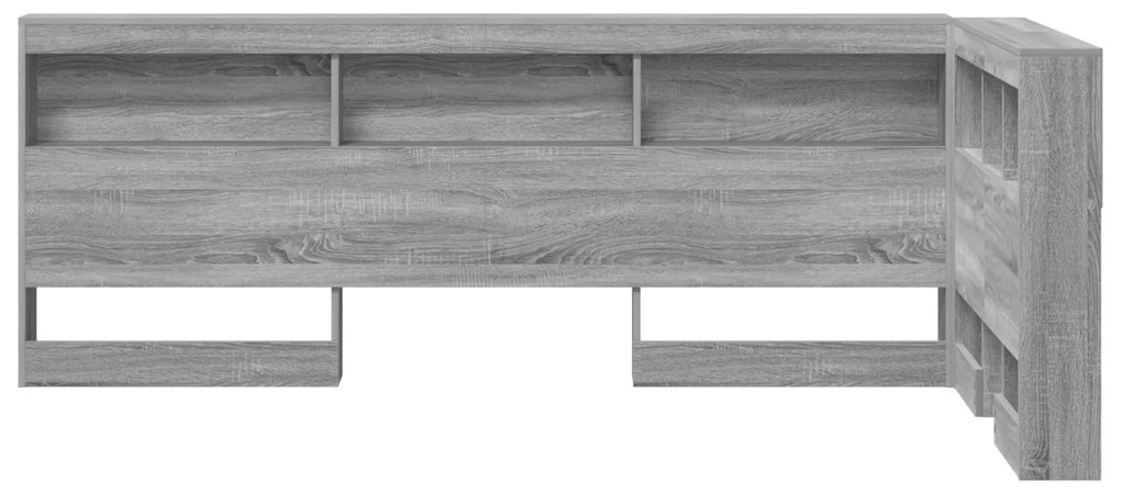 vidaXL Κεφαλάρι Αποθήκης με ράφι Γκρι sonoma 75 cm Επεξεργασμένο ξύλο