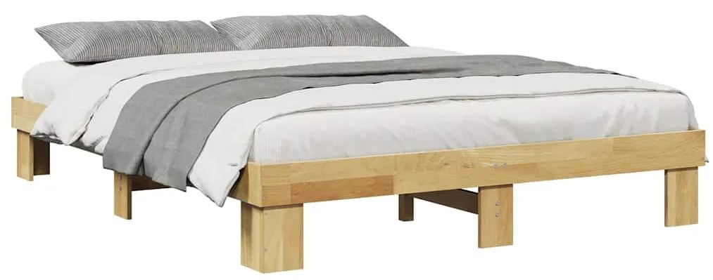Πλαίσιο κρεβατιού χωρίς στρώμα 150x200 cm μασίφ ξύλο δρυς 851952