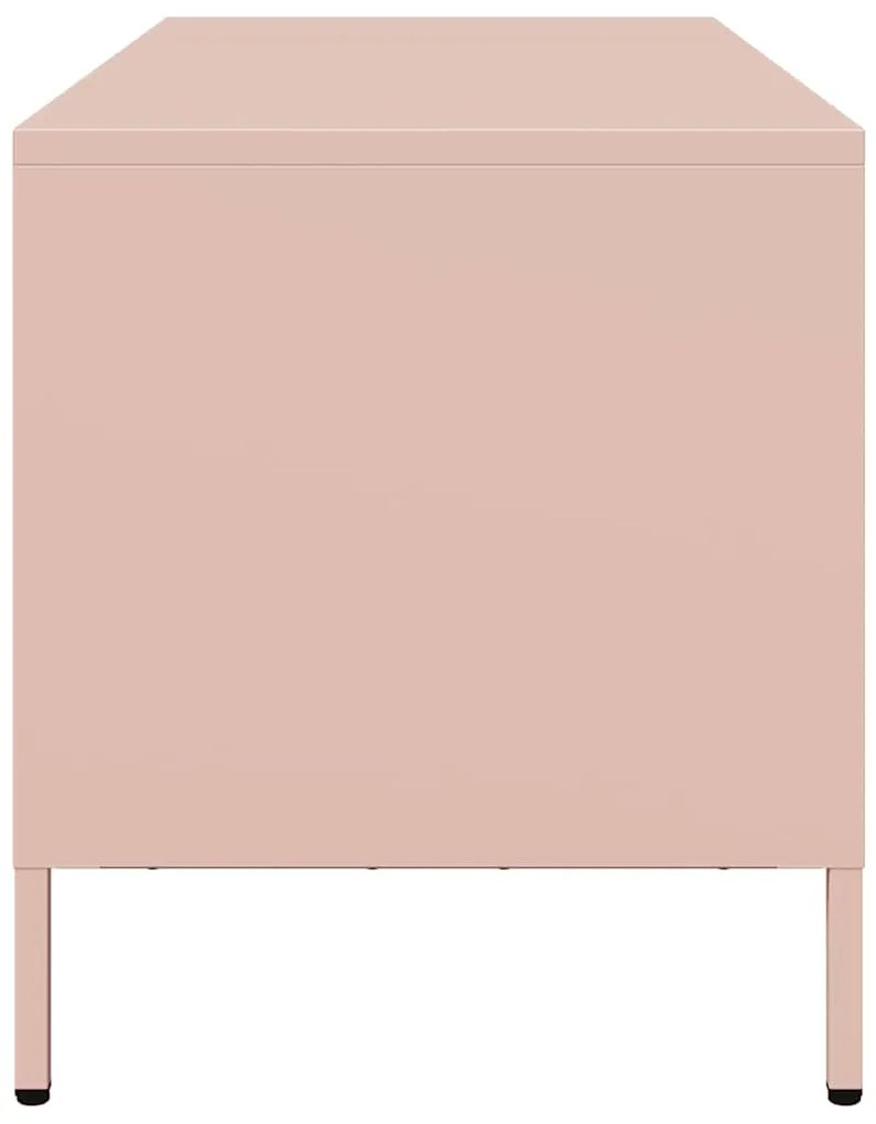 vidaXL Έπιπλο Τηλεόρασης Ροζ 68 x 39 x 43,5 εκ. Χάλυβας Ψυχρής Έλασης