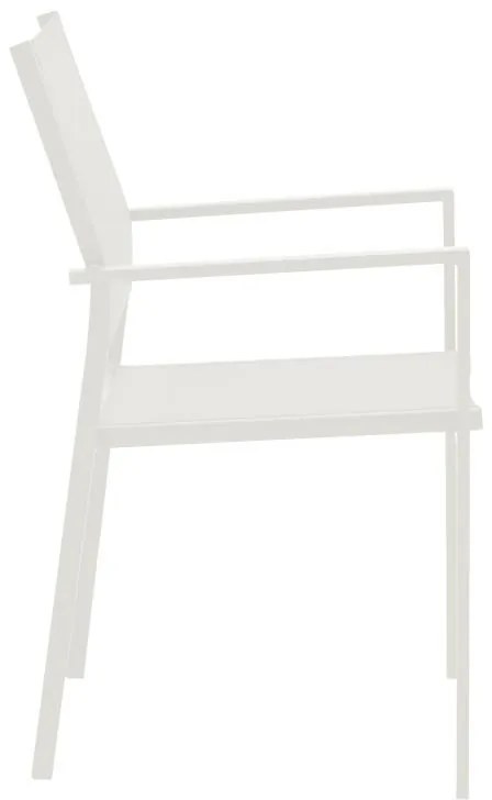 Καρέκλα - Πολυθρόνα Confidence λευκό μέταλλο και λευκό textilene 54x54x86 εκ. 54x54x86 εκ.