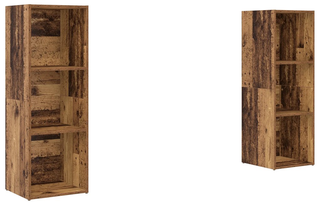 vidaXL Σετ επίπλου τηλεόρασης 2 pcs Παλαιό ξύλο 107 x 35 x 37 cm