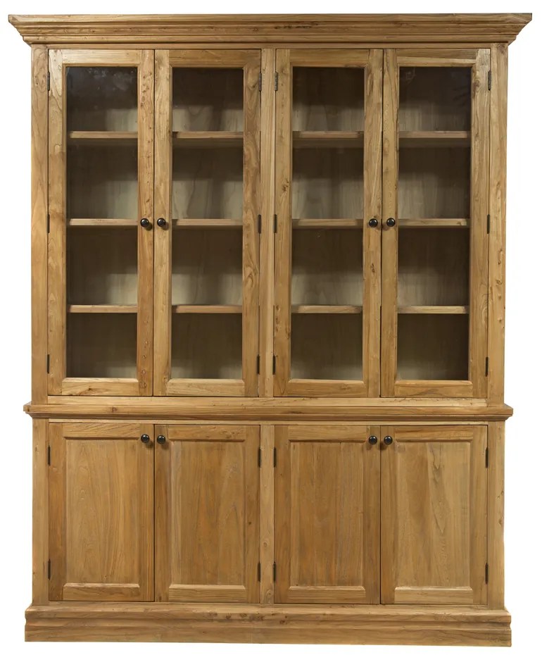 Artekko Βιτρίνα με ντουλάπι από ξύλο μασίφ (180x45x220)cm Artekko 617-0252