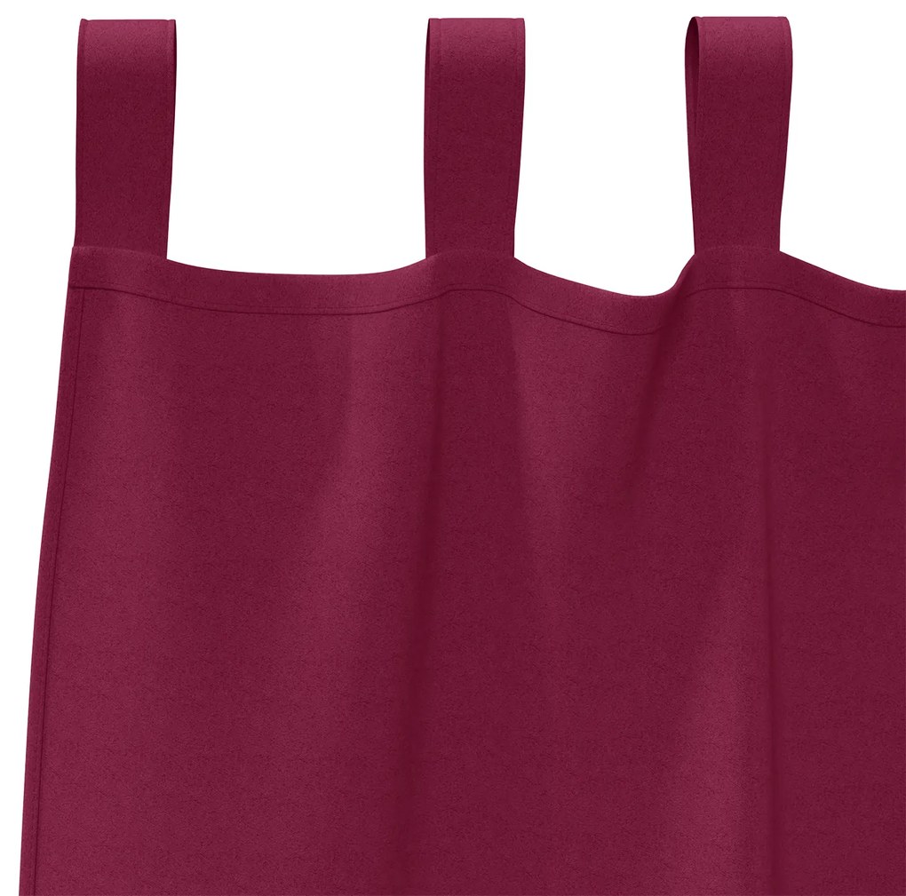 vidaXL Κουρτίνες με κουρτίνες 2 pcs Κόκκινο 245 x 140 εκ. Πολυεστέρας