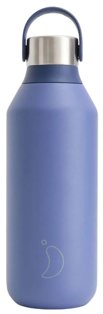 Μπουκάλι Θερμός Series 2 Chilly's με χωρητικότητα 500ml και διατήρηση θερμοκρασίας 12h ζεστό / 24h κρύο - Whale Blue