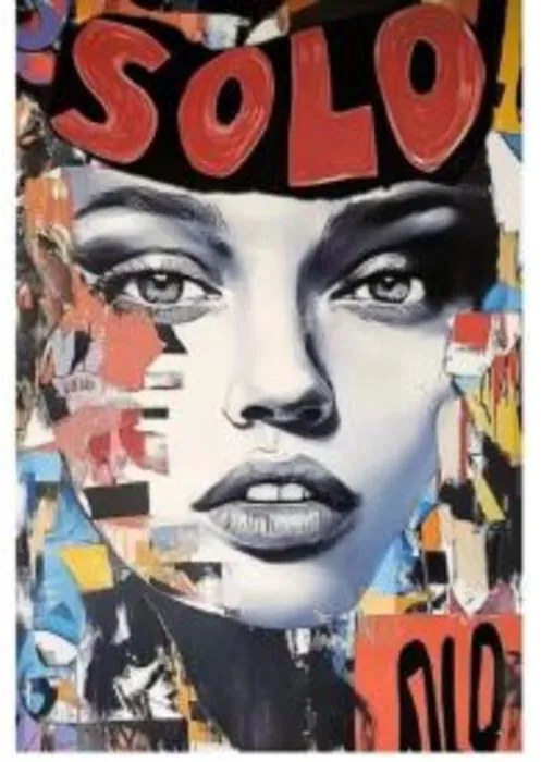Framed Picture Muse Collage 80x120cm - Πολύχρωμο