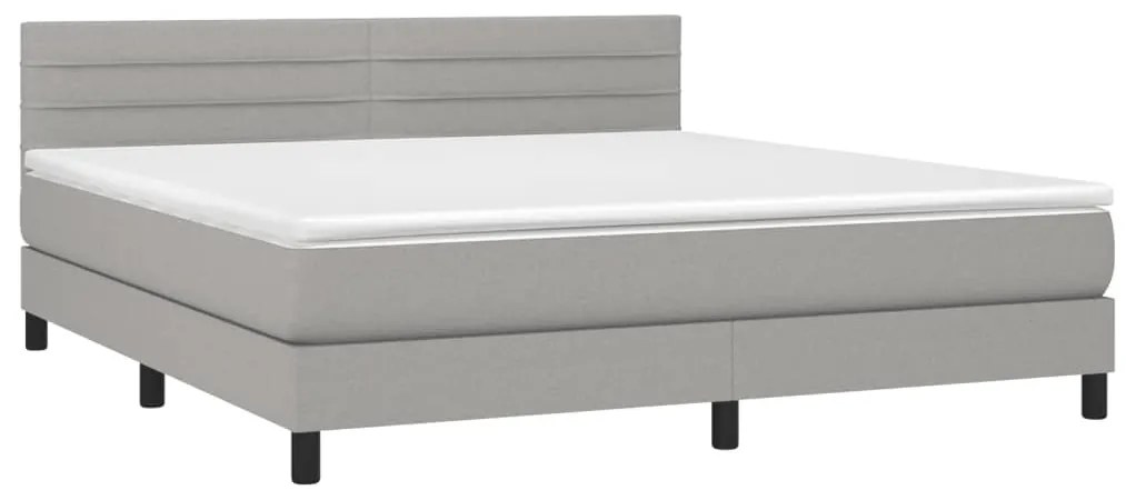 ΚΡΕΒΑΤΙ BOXSPRING ΜΕ ΣΤΡΩΜΑ ΑΝΟΙΧΤΟ ΓΚΡΙ 180X200 ΕΚ. ΥΦΑΣΜΑΤΙΝΟ 3140153