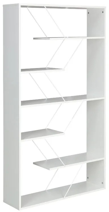 Βιβλιοθήκη Tars pakoworld γκρι-λευκό 168x24x157εκ - 225-000045