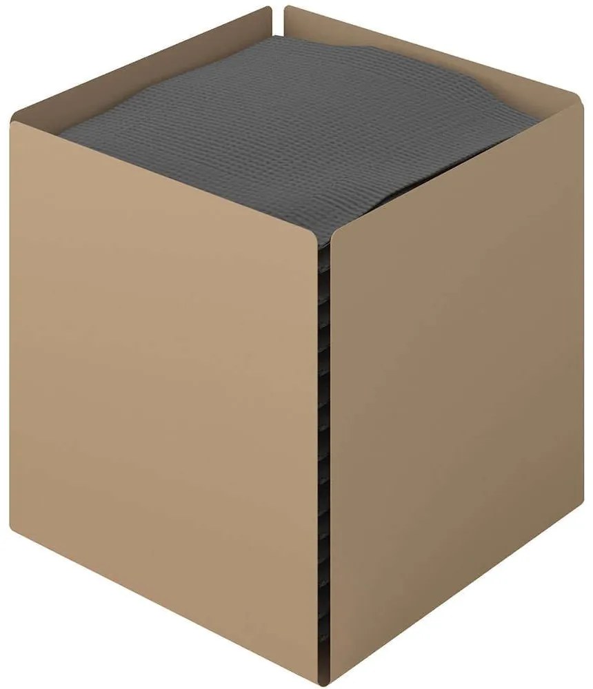 Κουτί Για Χαρτομάντηλα Κύβος 123-103 13x13x13cm Matt Beige Pam&amp;Co Stainless Steel