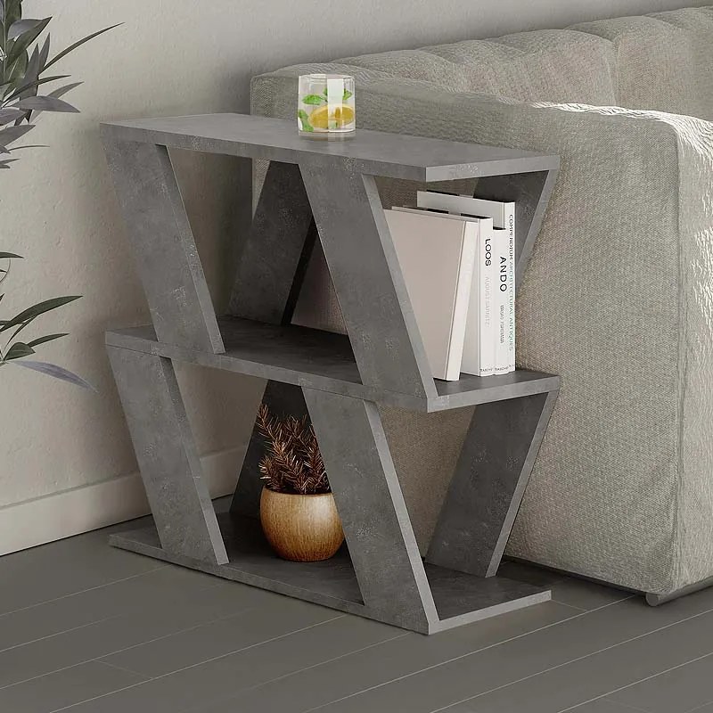 ΤΡΑΠΕΖΑΚΙ ΒΟΗΘΗΤΙΚΟ LAZENA MEGAPAP ΧΡΩΜΑ ΓΚΡΙ ΡΕΤΡΟ 60X22X57ΕΚ.