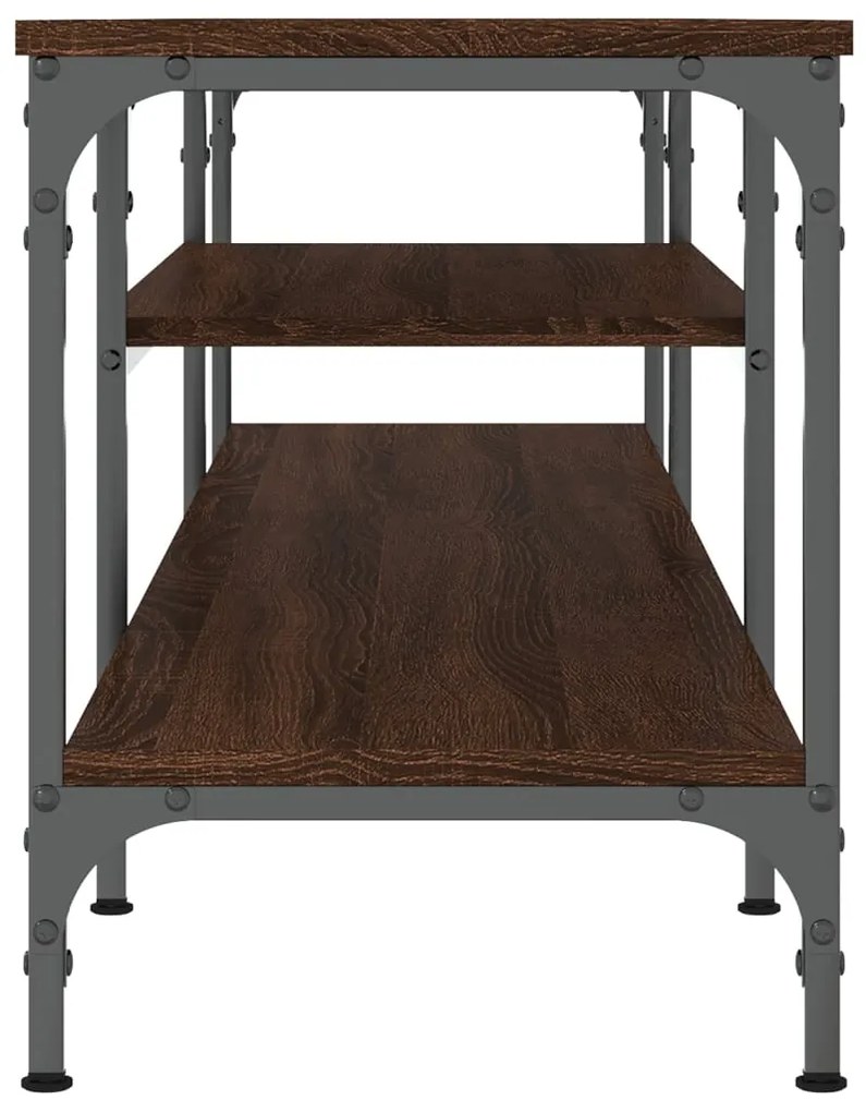 vidaXL Έπιπλο Τηλεόρασης Καφέ Δρυς 161x35x45 εκ. Επεξ. Ξύλο/Σίδερο