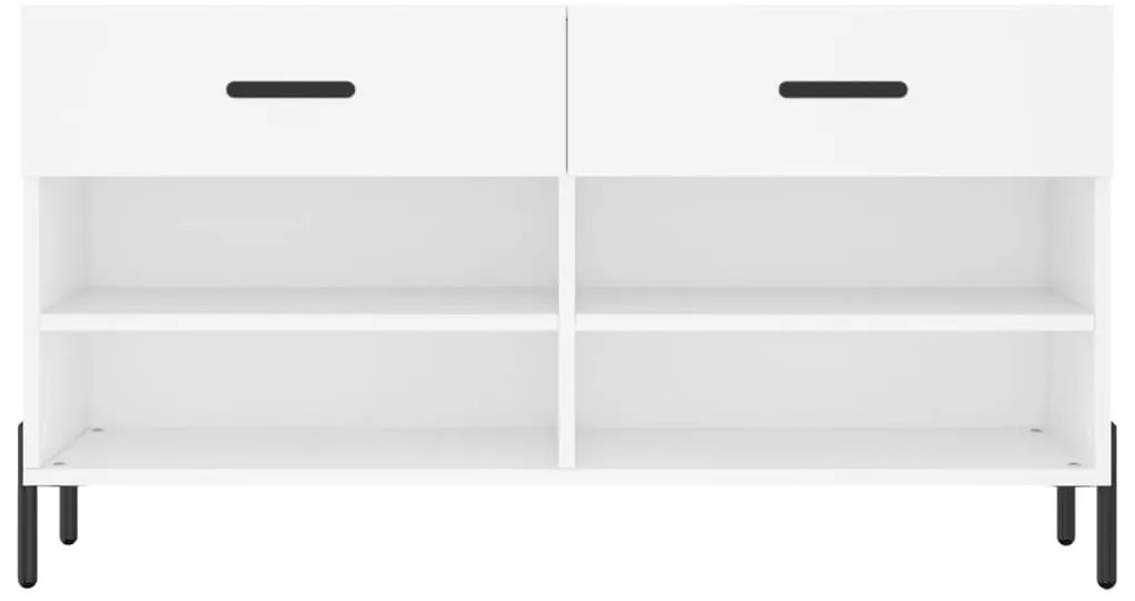 vidaXL Παπουτσοθήκη Λευκή 102 x 35 x 55 εκ. από Επεξεργασμένο Ξύλο