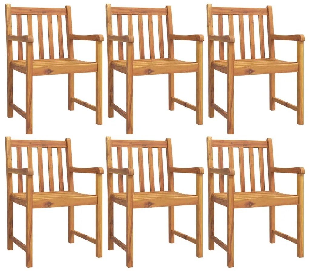 vidaXL Καρέκλες Κήπου 6 τεμ. 56 x 55,5 x 90 εκ. από Μασίφ Ξύλο Ακακίας