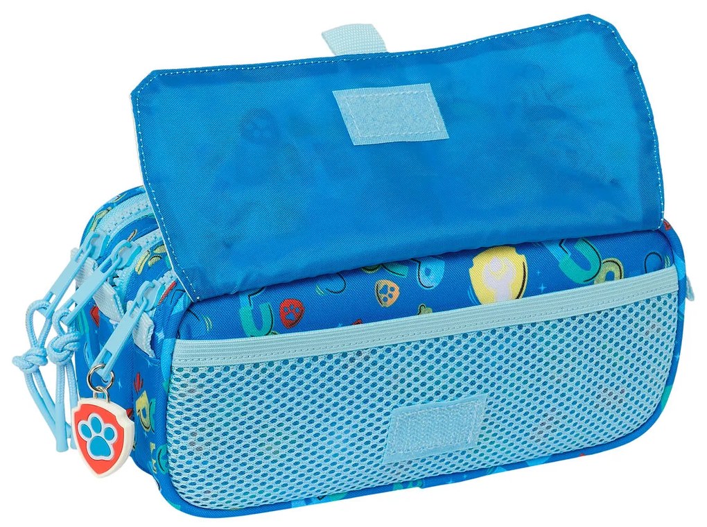 Τριπλή Κασετίνα The Paw Patrol Pups rule Μπλε 21,5 x 10 x 8 cm