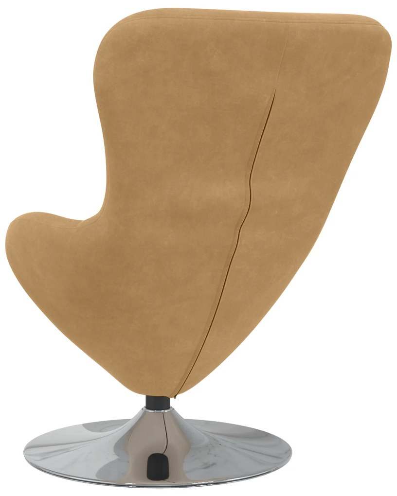 vidaXL Πολυθρόνα Αυγού Brown Βελούδο