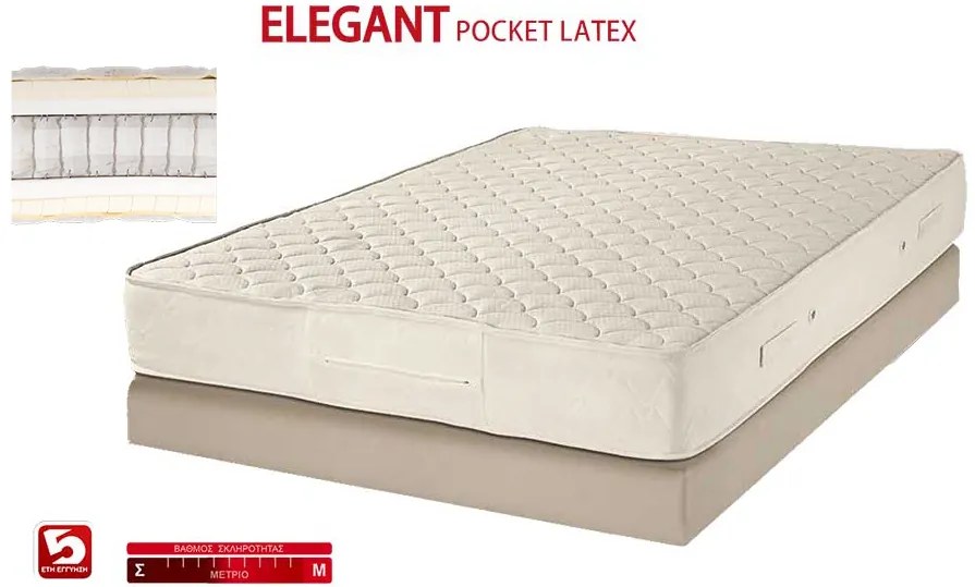 KPS ΣΤΡΩΜΑ ELEGANT POCKET LATEX 130X200X29EK 08.00.48 6657