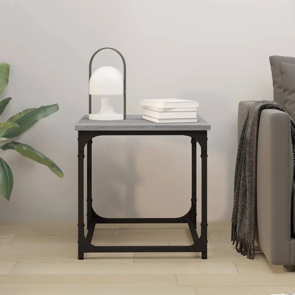 vidaXL Βοηθητικό Τραπέζι Γκρι Sonoma 40x40x40 εκ. Επεξεργασμένο Ξύλο