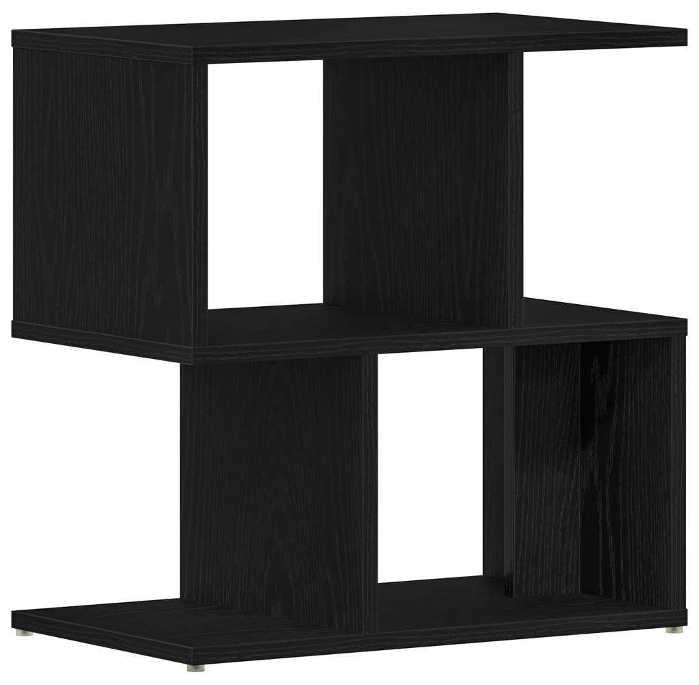 vidaXL Κομοδίνο 2 τμχ Μαύρο Δρυς 50x30x51,5 εκ Τεχνητό Ξύλο