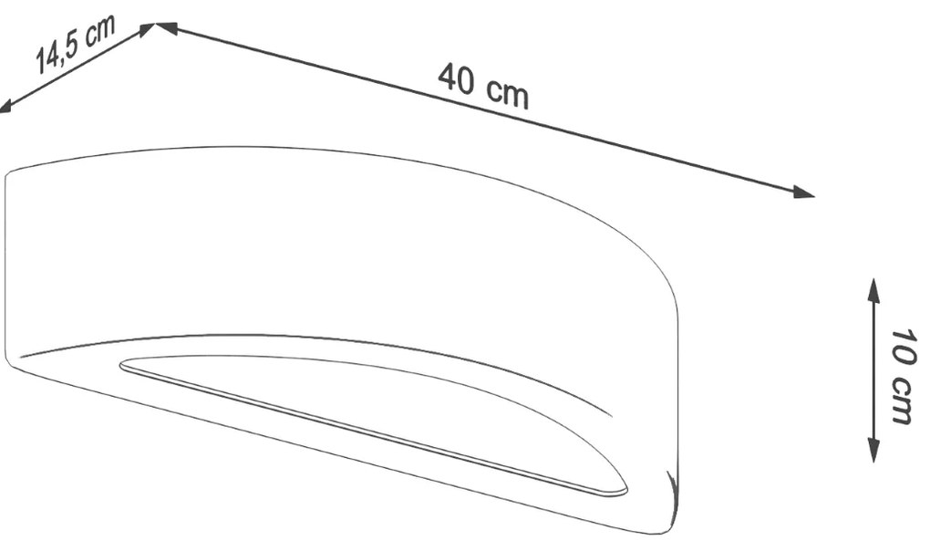 Sollux Φωτιστικό τοίχου Atena 1,σκυρόδεμα, γυαλί,1xE27/60w