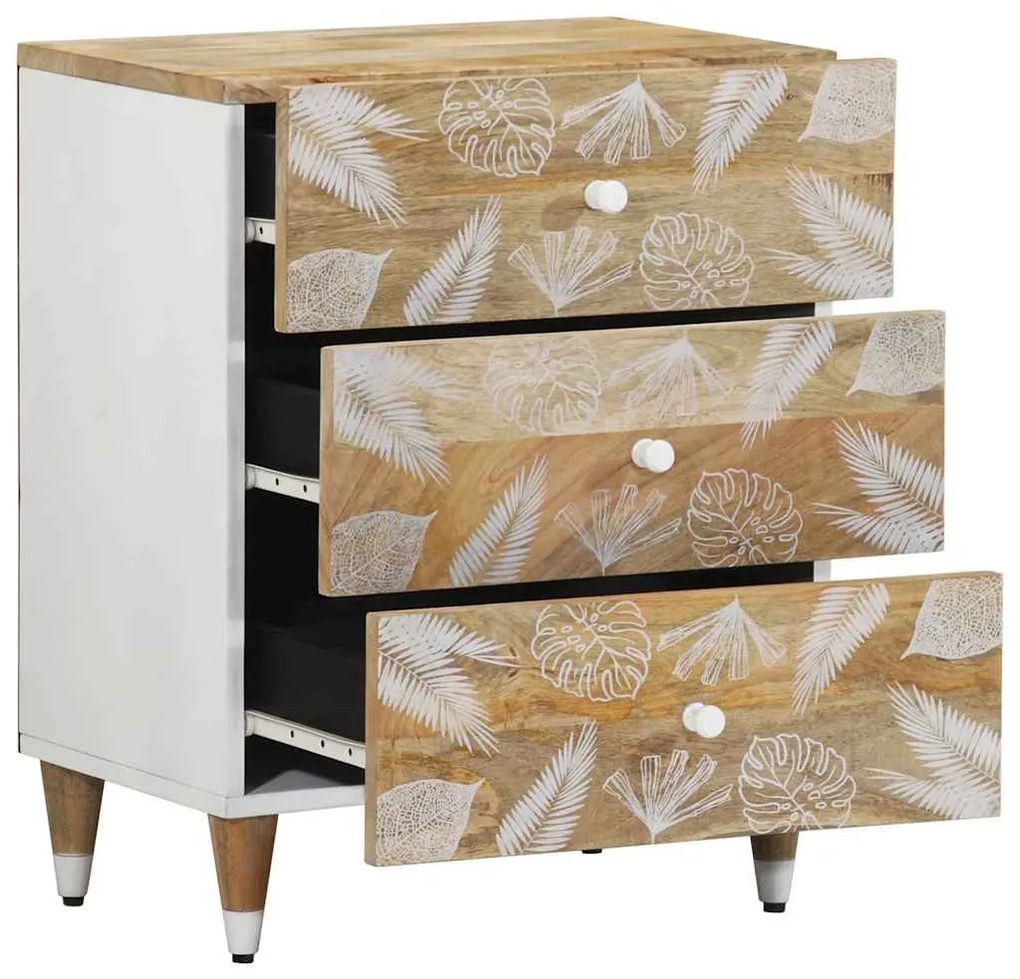 vidaXL Κομοδίνο 50 x 33 x 60 εκ. από Μασίφ Ξύλο Μάνγκο