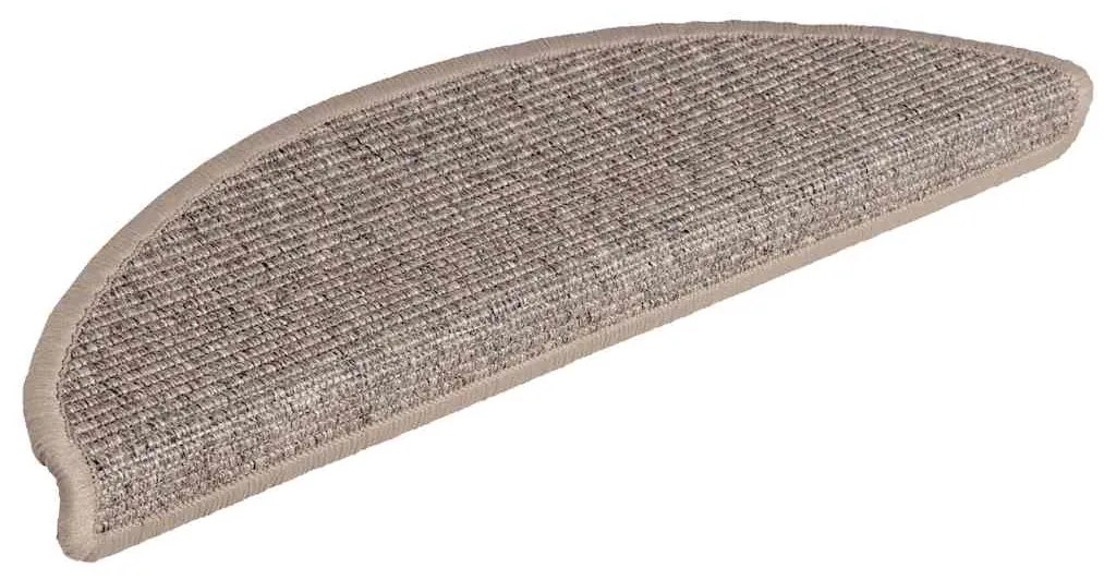 vidaXL Πατάκια Σκαλοπάτια 15 τεμ. Σκούρο Μπεζ Ημίκυκλα 56x17x3 εκ.