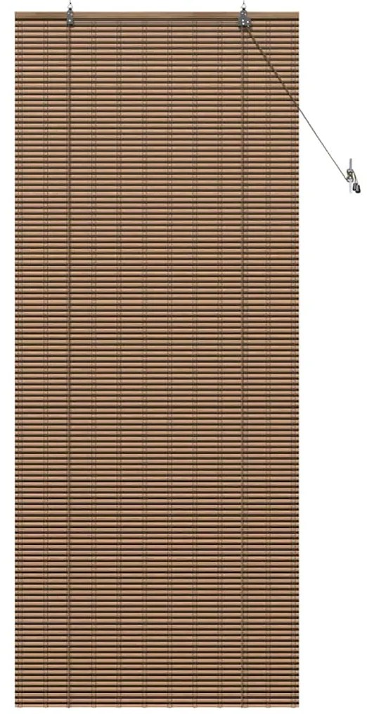 vidaXL Ρολό Παραθύρου με κουρτίνες Καφέ 80 x 220 cm Μπαμπού