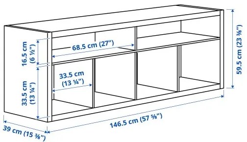 KALLAX έπιπλο TV με βάση, 147x39x78 cm 995.521.77