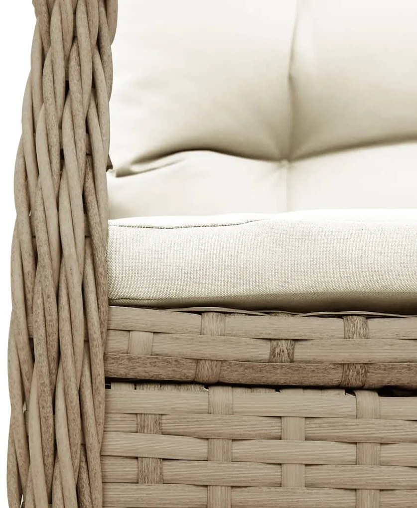 vidaXL Σετ Τραπεζαρίας Κήπου 5 τεμ. Μπεζ Συνθετικό Ρατάν με Μαξιλάρι