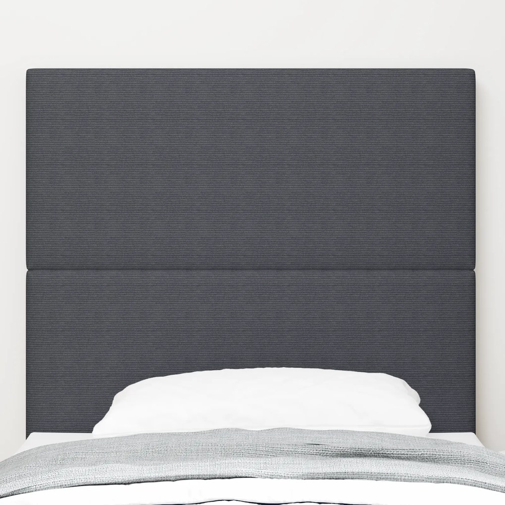 vidaXL LED Κεφαλάρι Σκοτεινό Γκρι 100 εκ Fabric Κορντούροι