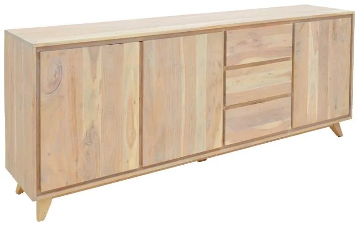 Μπουφές Emira Μασίφ Ξύλο Ακακίας σε Φυσικό 200x40x80εκ. 200x40x80 εκ.