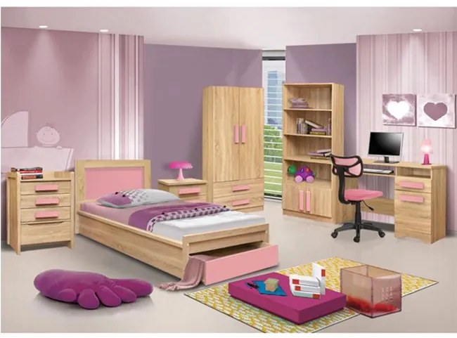 ΒΙΒΛΙΟΘΗΚΗ PLAYROOM SONAMA-ΡΟΖ HM10146.03 80X35X180εκ. (1 Τεμμάχια)