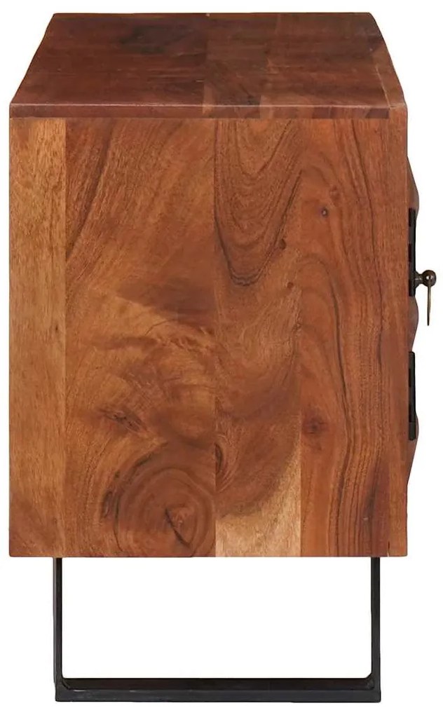 vidaXL Ντουλάπι TV καφέ μελί 112 x 30 x 48 εκ Μασίφ ξύλο ακακίας