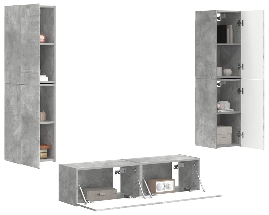 vidaXL 3 pcs Σκυρόδεμα Γκρι