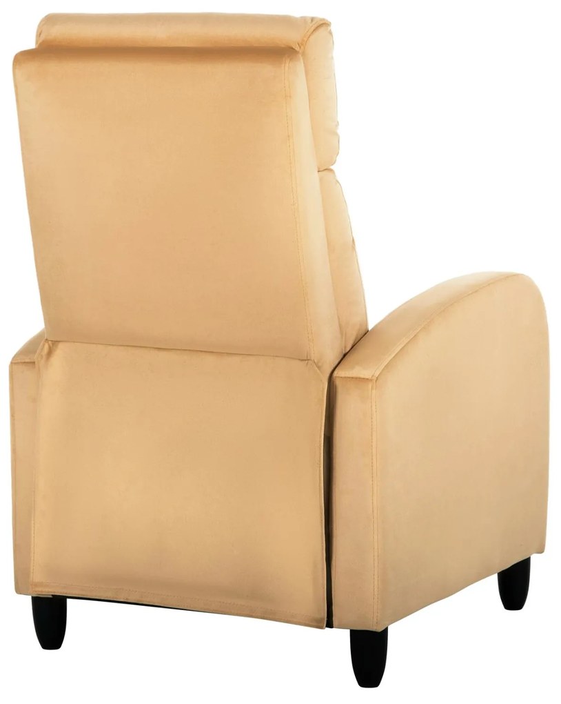 Πολυθρόνα HIBER RELAX C9782.05 Εκρού Βελούδο 67,5x90x104Υ εκ. 67.5x90x104 εκ.