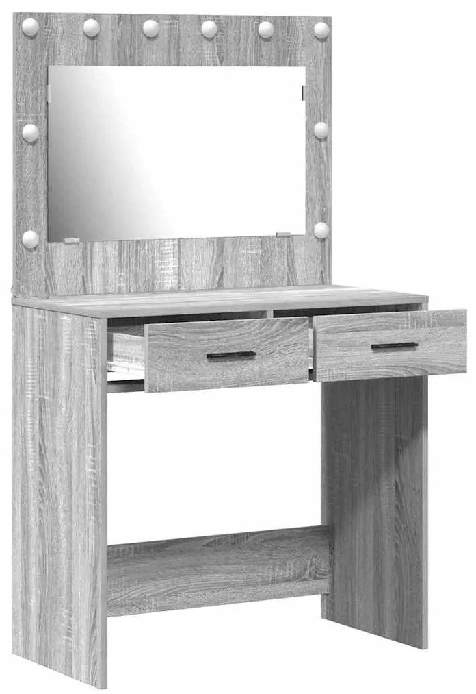 vidaXL Κομοδίνο Γκρι sonoma 78.5 x 41 x 135 εκ Επεξεργασμένο ξύλο