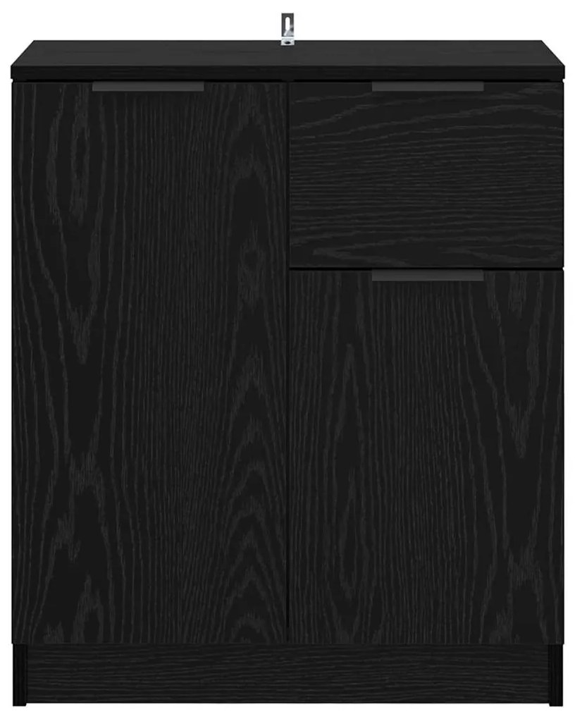 vidaXL Πλαϊνό γραφείο Μαύρη δρυς 60 x 30 x 70 εκ. Επεξεργασμένο ξύλο