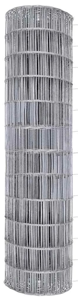 vidaXL Τεντώτο με στήριγμα Ασημί 1,2 x 10 m Χάλυβας και PVC