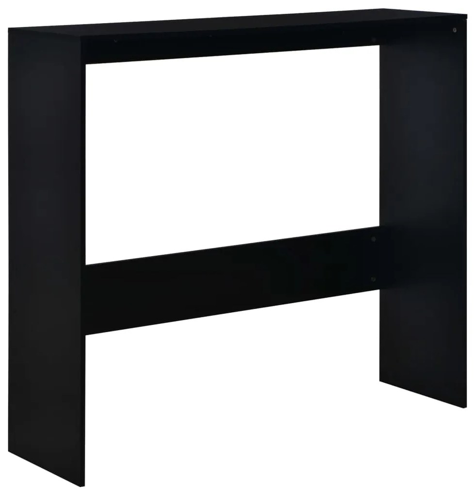 Τραπέζι Μπαρ με 2 Επιφάνειες Χρώμα Μαύρο 130 x 40 x 120 εκ. 280218