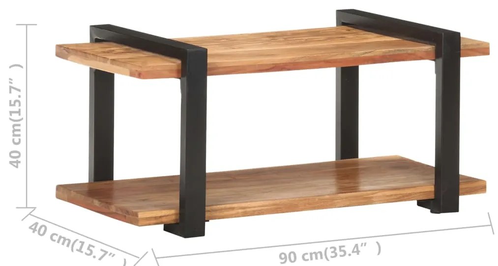 vidaXL Έπιπλο Τηλεόρασης 90 x 40 x 40 εκ. από Μασίφ Ξύλο Ακακίας