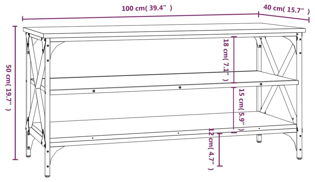 ΈΠΙΠΛΟ ΤΗΛΕΟΡΑΣΗΣ ΜΑΥΡΟ 100X40X50 ΕΚ. ΕΠΕΞΕΡΓΑΣΜΕΝΟ ΞΥΛΟ 825792