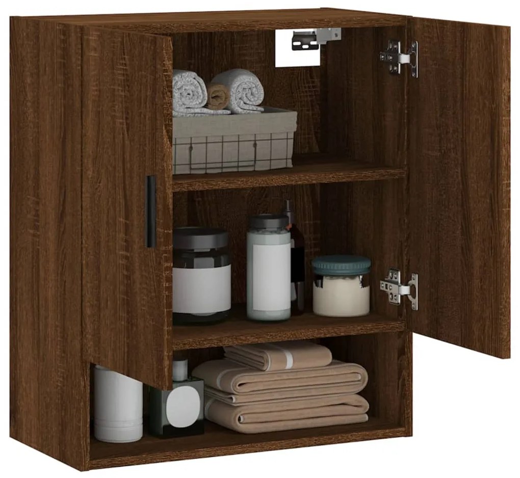vidaXL Ντουλάπι Τοίχου Καφέ Δρυς 60x31x70 εκ. Επεξεργασμένο Ξύλο