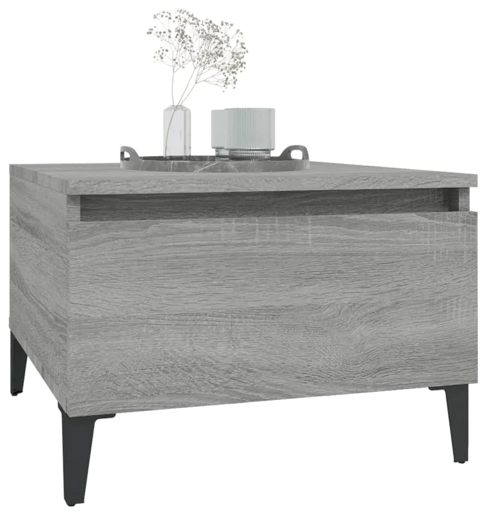 vidaXL Τραπεζάκια Σαλονιού 2 τεμ. Γκρι Sonoma 50x46x35 εκ. Επεξ. Ξύλο