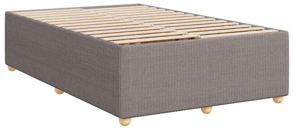 Κρεβάτι Boxspring με Στρώμα Taupe 120x200 εκ. Υφασμάτινο - Μπεζ-Γκρι