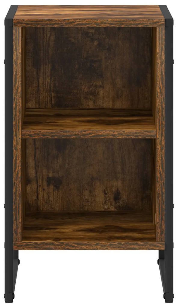 vidaXL Κομοδίνο Καπνιστό Δρυς 39.5 x 30 x 50 εκ Επεξεργασμένο ξύλο